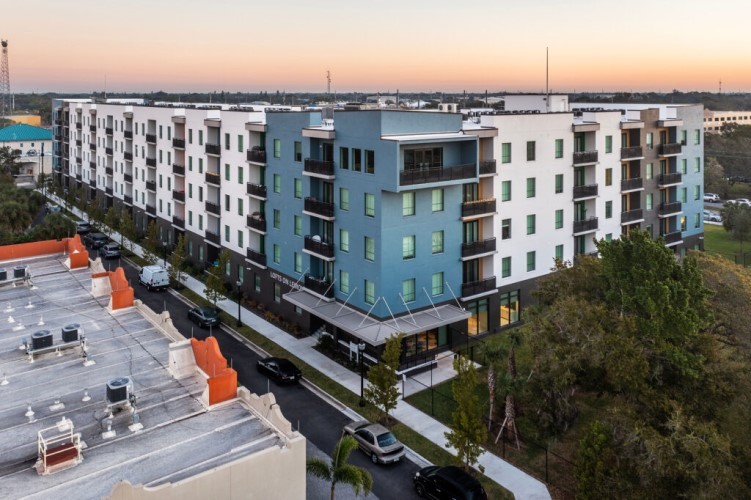 Drone view of Lofts on Lemon